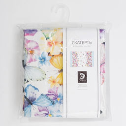 Скатерть Этель. Бабочки, 220?147 см, 100 % хлопок, репс 210 г/м?