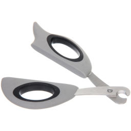 Цена за 2 шт. Когтерез с упором для пальца для животных "ПРЕМИУМ - МОЙ БРО", прорезиненная ручка, цвет серый/черный, 7.1*15.3см