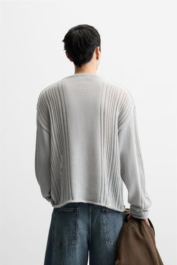 OPEN KNIT TEXTURED SWEATER - Zara фото 3