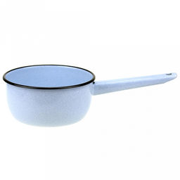 "Белый рябчик" Ковш эмалированный 1,5л, без деколи (Россия)