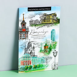 Цена за 10 шт. Блокнот раскраска А5 «Екатеринбург»