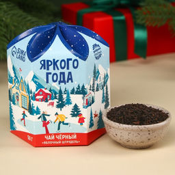 Чёрный чай Яркого года, вкус: яблочный штрудель, 50 г.