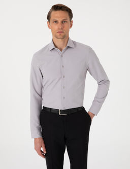 Gri Slim Fit Uzun Kollu Arm_rl_ G_mlek