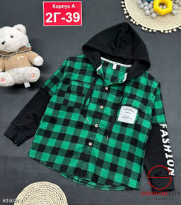 Рубашка для мальчика в клетку