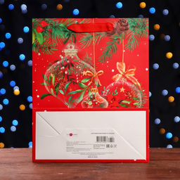 Пакет подарочный Новогодний привет ,люкс 26 х 32 х 12 см - Simaland фото 2