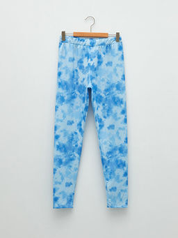 Beli Lastikli Batik Desenli K?z ?ocuk Uzun Tayt