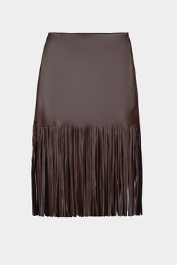 Юбка из экокожи с бахромой - Mollis фото 5