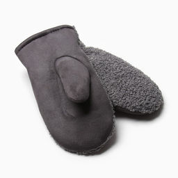 Варежки женские на иск.меху MINAKU 25 см серый  фото 2