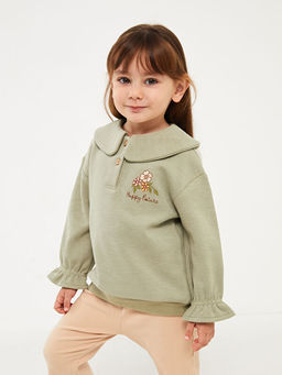 Bebe Yaka Nak?? Detayl? K?z Bebek Sweatshirt - Waikiki фото 2