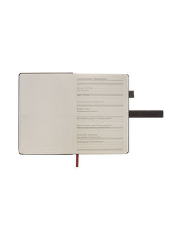 Ежедневник недатированный А5, с хлястиком, 80 листов, в линейку, пвх, черный - Simaland фото 3