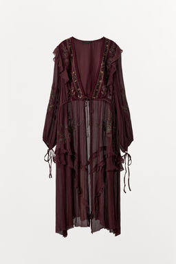 COMBINED GEORGETTE SEQUIN TOP - Zara фото 5