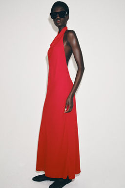 VESTIDO HALTER ZW COLLECTION / Rojo claro - Zara фото 5
