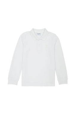 U. S. Polo Assn / Белый базовый свитшот с воротником-поло для мальчиков - U.s. polo assn фото 3