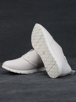 03-FDE16-1P BEIGE Полуботинки спортивные женские (натуральная кожа)