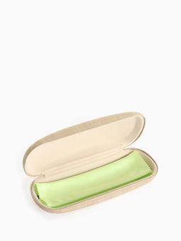 Футляр для очков на хлопушке, размер 16×6×3 см, бежевый