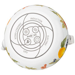 ЧАЙНИК AGNESS ЭМАЛИРОВАННЫЙ СЕРИЯ ФРУКТОВАЯ КОРЗИНА, 1,3 Л  фото 4