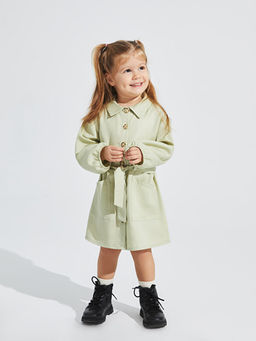 G?mlek Yaka Uzun Kollu Basic K?z Bebek Elbise