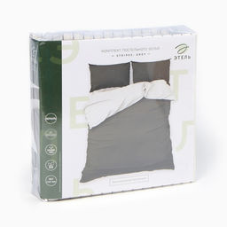 Постельное бельё Этель евро Stripes: grey, 200х215см, 214х240см, 50х70см-2 шт, перкаль,114 г/м2 фото 5
