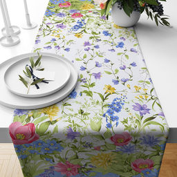 Скатерть-дорожка на стол 145х50см Летний сад, рогожка (хлопок 100%) 171г/м2, упаковка классическая, пакет ПВХ 28х41см, Домашняя мода (Россия)  фото 7