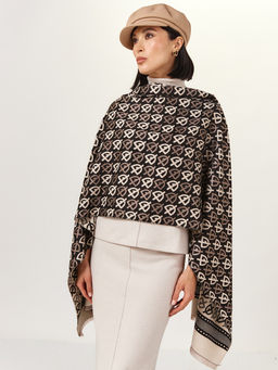 в составе ШЕРСТЬ  и КАШЕМИР Большой, мягкий, теплый  двусторонний палантин