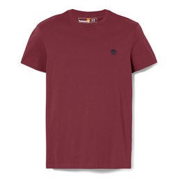 Футболка Timberland T-Shirt Dunstan River Jersey Crew Neck Slim бордовая  фото 2