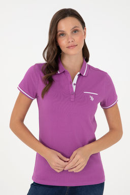 Женская фиолетовая футболка Неожиданная скидка в корзине - U.s. polo assn фото 3