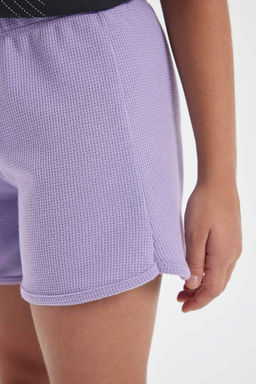 Вафельные шорты для девочек - Defacto фото 5