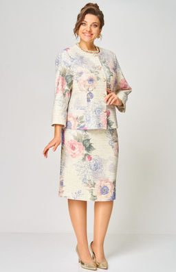 Костюм БелЭльСтиль 861/557 молочный твид фото 4