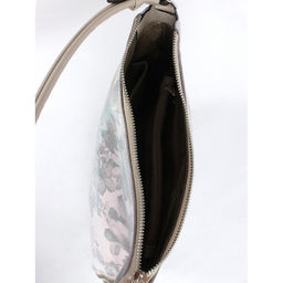 Сумка женская натуральная кожа ADEL-208/114/ММ (отделка ИСК/КОЖА), 1отд+еврокарман, плечевой ремень, бежевый цветы 264260 - Adelia фото 3