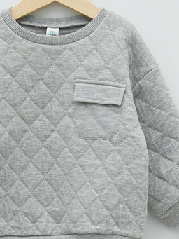 Bisiklet Yaka Uzun Kollu Erkek Bebek Sweatshirt - Waikiki фото 3