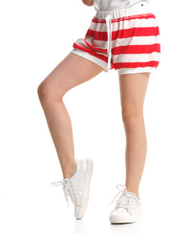 Шорты в полоску для девочки детский сад UD 0155 красный - Mini maxi фото 3