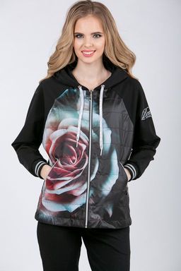 Толстовка из футера  комбинированного с плащевкой - А+б коллекция фото 8