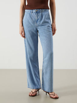 Wideleg Kad?n Jean Pantolon