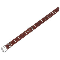 Ошейник кожаный тисненый однослойный, безразмерный, 74 х 4,5 см, ОШ 35-65 см, микс цветов - Пижон фото 4