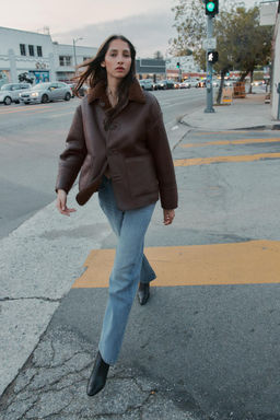 REVERSIBLE DOUBLE-FACED COAT - Zara фото 14