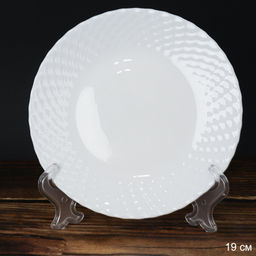 Тарелка 190 мм Фактурная белая / WVP75Q (WHITE) /уп 72/ - Галеонтрейд фото 2