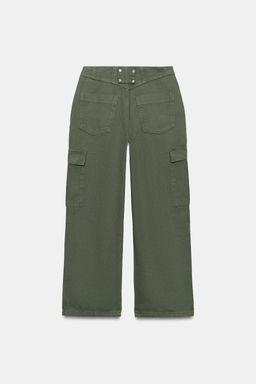 JEANS Z1975 CARGO TIRO MEDIO / Khaki - Zara фото 9