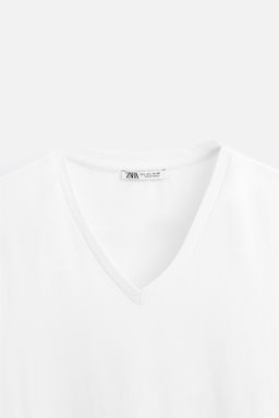 BASIC V-NECK T-SHIRT - Zara фото 8