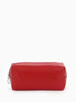 Косметичка женская ONE COLOR, на молнии, экокожа, бордовая