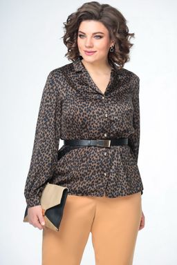 Блуза Swallow 803.2 черный+серебряный узор фото 481