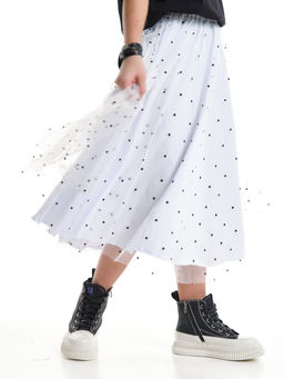 Юбка пачка длинная из фатина 22-7608 черный/зол. звезды - Mini maxi фото 9