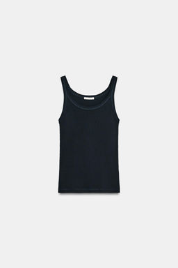 TOP TIRANTES RIB ALGOD?N / Marino