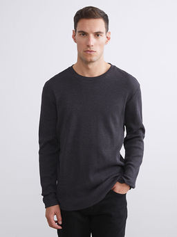 Bisiklet Yaka Uzun Kollu Erkek Ti??rt