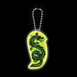 Цена за 10 шт. Светоотражающий элемент «Силуэт дракона», двусторонний, 5.8×3.1 см, МИКС