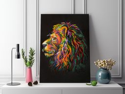 Кристальная (алмазная) мозаика ФРЕЯ ALPD-034 на подрамнике Царь зверей 30 х 40 см