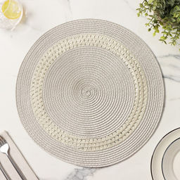 Салфетка сервировочная на стол Доляна Оскар, d=38 см, цвет бежевый  фото 5