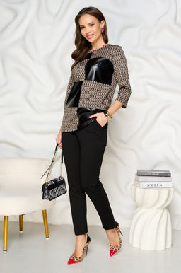 Джемпер Bellovera 53Д7072 черно-бежевый