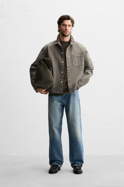 BOXY FIT DENIM OVERSHIRT - Zara фото 2