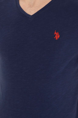 Мужская темно-синяя базовая футболка Неожиданная скидка в корзине - U.s. polo assn фото 7