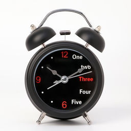 Будильник «One, two», дискретный ход, d=6.5 см, 12×8 см, от батарейки АА, чёрные